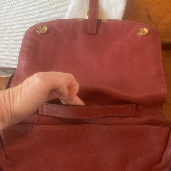 Chloe crossbody, medium, dark red, pebbled leather. - Picture 6 of 13